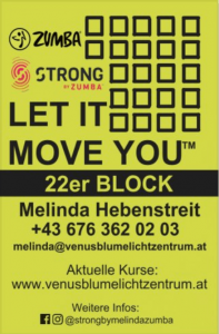Venusblume-Lichtzentrum-Melinda-Hebenstreit-Nüziders-Bludenz-Produkte-Zumba-Karte
